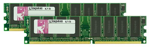 Kingston Mémoire RAM 1 Go (2 x 512 Mo) DDR