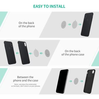 Support Rotation 360 XFSRG Support Téléphone Voiture Magnétique - Rotation 360°, Ventouse Puissante - Bras Télescopique - Noir Support Magnétique Smartphone