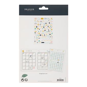 Pochoir Toga pour Bullet Journal - Icônes - 15 x 21 cm