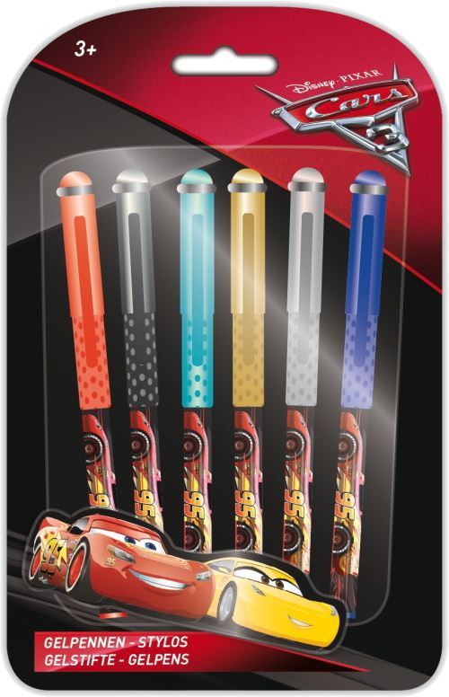 Slammer Disney Cars 3 stylos gel 6 pcs