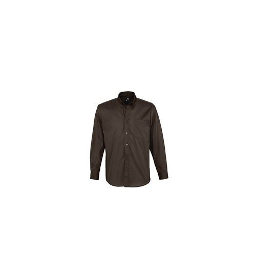 SOLS Bel-Air - Chemise de travail à manches longues 100% coton sergé - Homme (L) (Beige) - UTPC389