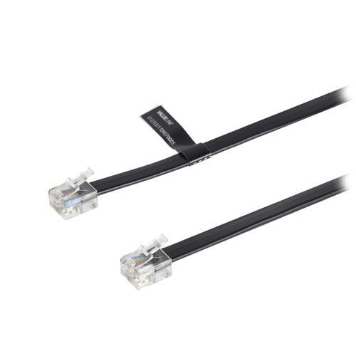 Valueline VLTP90300B30 Câble Téléphonique Rj12 (6p6c) Mâle - Rj12 (6p6c) Mâle 3,00 M Noir