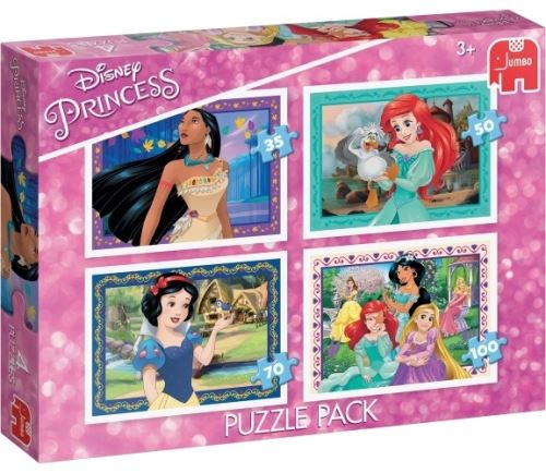 Jumbo Puzzle Disney Princess 4 puzzles 35/50/70/100 pièces