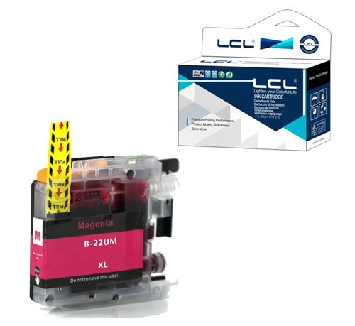 LCL Cartouche d'encre Compatible LC22U LC22UM XL (1 Magenta) Remplacement pour Brother DCP-J785DW MFC-J985DW