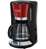 Russell Hobbs Colours Plus 24031-56 - Cafetière - 15 tasses - acier inoxydable rouge