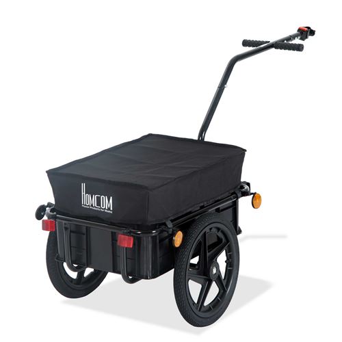 Meilleurs prix pour Remorque vélo remorque de transport pour vélo 144L x 59l x 80H cm barre d'attelage universelle acier noir