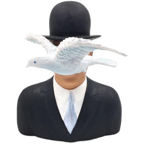 Statuette de collection Magritte - L'homme au Chapeau Melon