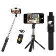 2 EN 1Perche Selfie Trépied Extensible Bluetooth Avec Télécommande 360° Selfie Stick Pour Iphone Xs/Xr/X/8/8 Plus,Galaxy Series,Huawei,Smartphone