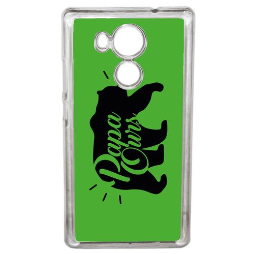 Coque Papa Ours Fond Vert Compatible Huawei Mate 8 Transparent