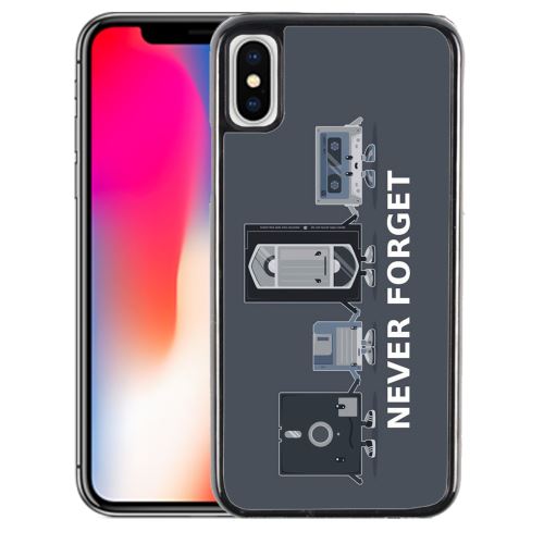 Coque pour iPhone XS never forget vintage
