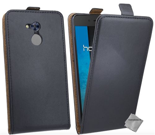 Housse etui coque pochette PU cuir fine pour Huawei Honor 6A avec film ecran - NOIR
