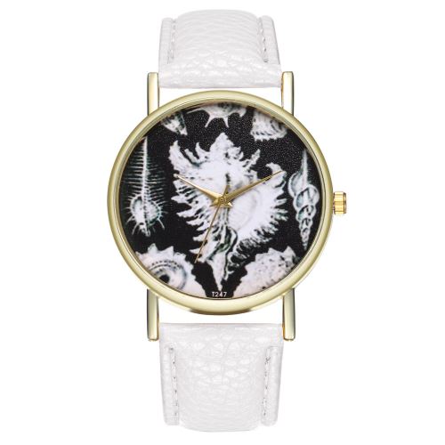 Montre coréenne Tendance étudiante pour homme avec bracelet en cuir pour homme Montre T247-Ablanc