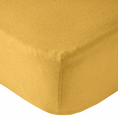 Drap housse Jersey Extensible lit 70x140 cm Moutarde