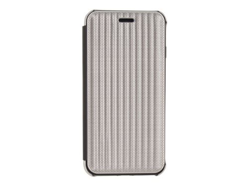 Mobilize Elegant Book Case - Protection à rabat pour téléphone portable - polycarbonate - argent - pour Apple iPhone X