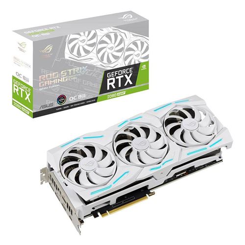 asus asus geforce rtx 2080 super rog strix o8g white edition, 8192 mb noir