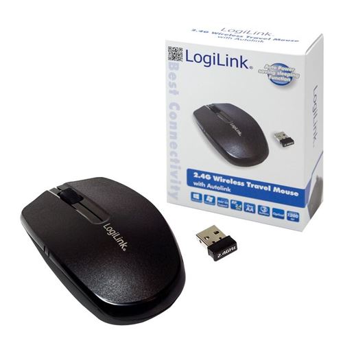 LogiLink - souris - 2.4 GHz - noir