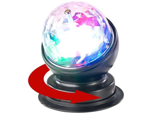 Boule disco rotative 360° à effets lumineux LED RVB 3 W