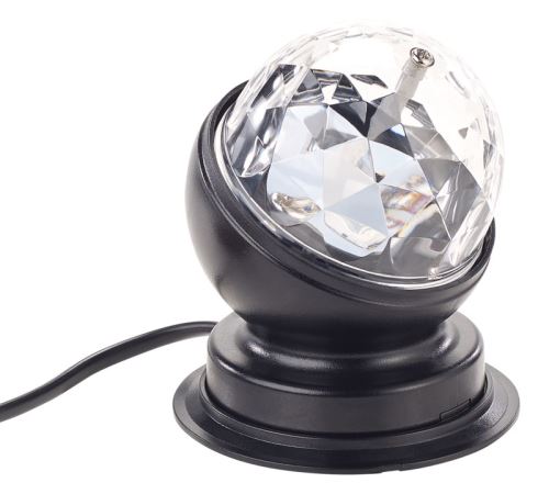 Eclairage de Scène Lumière Lampe Soirée Mini Projecteur Scene Spot Ampoule  LED Boule Cristal à Commande Sonore Ambiance festive