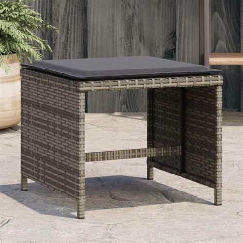 Vidaxl Gris Tabourets De Jardin 4 Pcs - Résine Tressée - Image 3