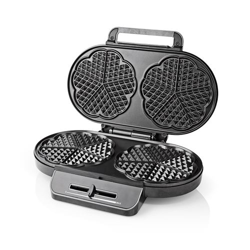 Cr&eacute;ateur de gaufres Nedis KAWP110FBK Argent / Noir 