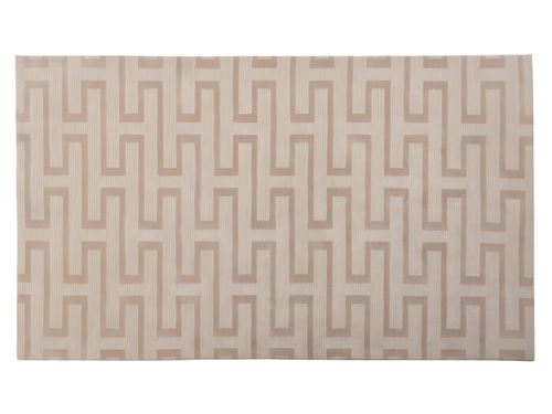 Tapis tissé jacquard effet fait main MALEK - 160 x 230 cm - Beige clair