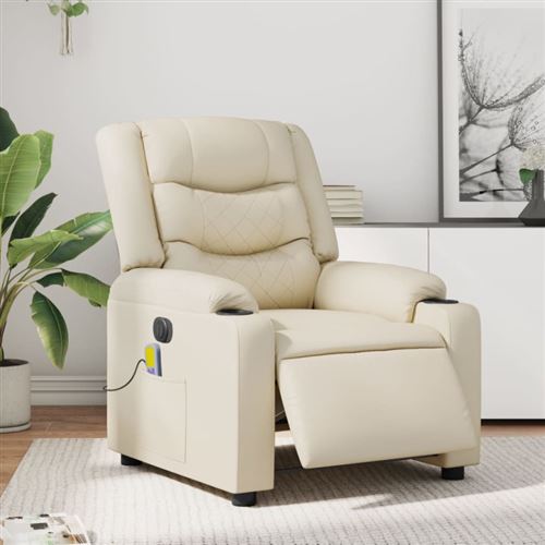 Non Communiqué Crème Vidaxl Fauteuil De Massage, Relaxation Électrique Similicuir
