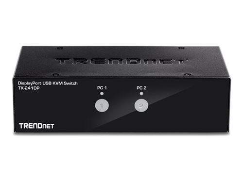 TRENDnet TK 241DP - KVM / audio / USB switch - 2 x KVM / audio / USB - 1 lokale gebruiker - desktop