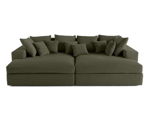 BestMobilier - Canapé droit - Lisa Design - 3 places - Velours - Vert - 272 x 272 x 75 cm - Image 2