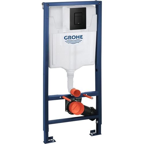 Set Bati-support Rapid Sl Con Fissaggi A Parete E Piastra Di Sgancio Nero Opaco (38811kf0) - Grohe