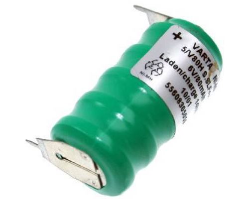 Varta V5/80H-SLF ++/- Pile bouton rechargeable 80H NiMH 80 mAh 6 V