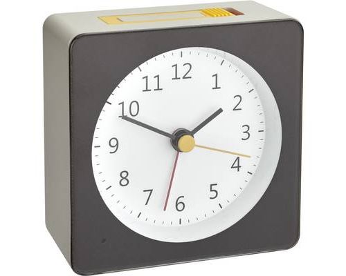 TFA Dostmann 60.1031.10 à quartz Réveil gris jaune Heures de réveil 1