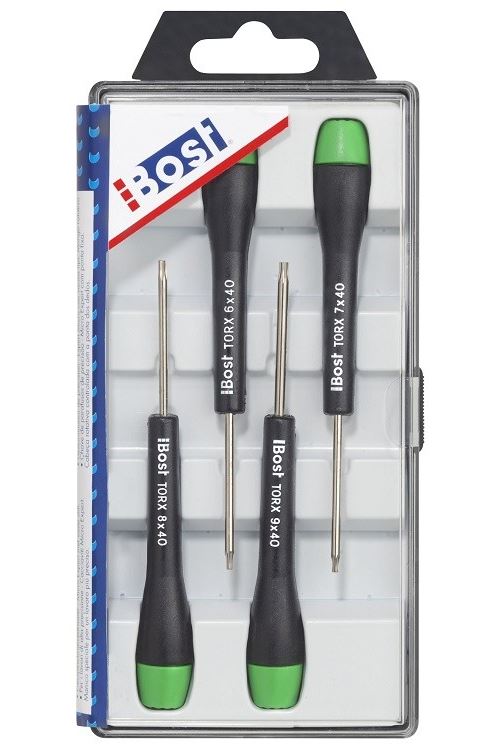 Coffret BOST Tournevis Expert micro - 4 pieces TORX : T6 - T7 - T8 - T9 - 648910