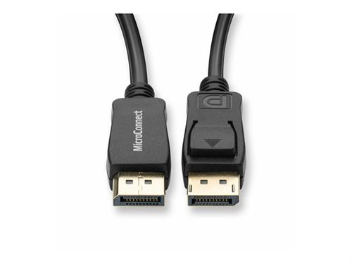 MicroConnect - Câble DisplayPort - DisplayPort (M) verrouillé pour DisplayPort (M) verrouillé - DisplayPort 1.2 - 1 m - support 4K60Hz (4096 x 2160) - noir