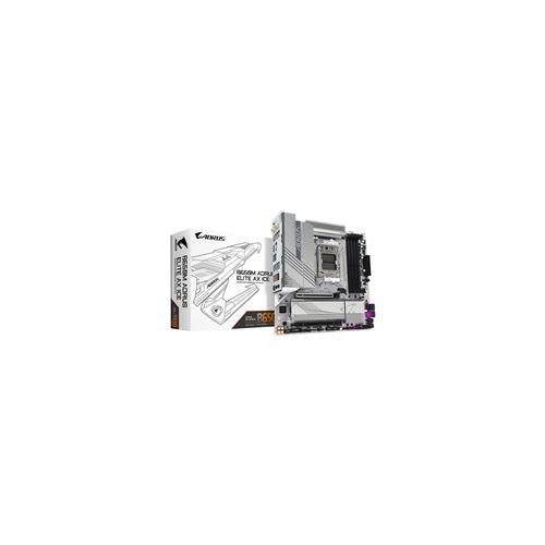 Gigabyte B650m Aorus Elite Ax Ice - Carte-Mère - Micro Atx - Socket Am5 - Amd B650 Chipset - Usb-C 3.2 Gen2, Usb 3.2 Gen 2, Usb 3.2 Gen 1, Usb-C 3.2 Gen 2X2 - 2.5 Gigabit Lan, Wi-Fi 6E, Bluetooth - Carte Graphique Embarquée (Unité Centrale Requise) - A