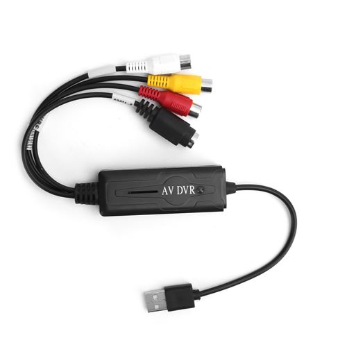 Carte d'acquisition audio vidéo USB 2.0 pour WIN10 noir