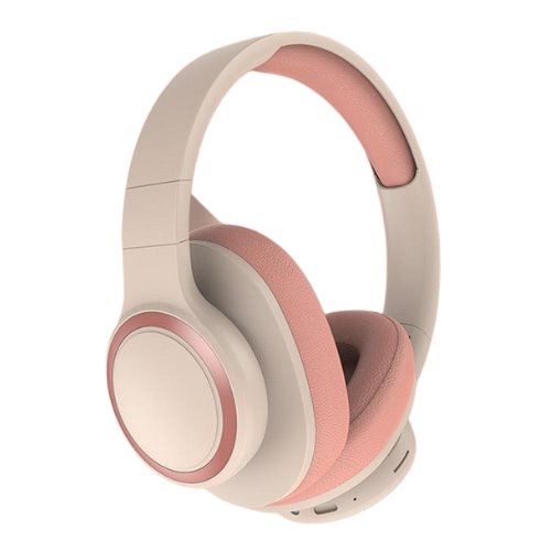 Non Communiqué Rose Casque Audio Bluetooth Sans Fil Réduction De Bruit 49H Autonomie Couleur Abricot Yonis