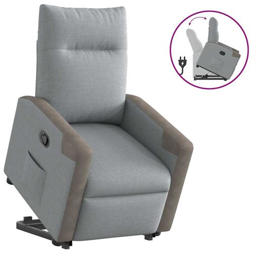 Non Communiqué Gris Clair Vidaxl Fauteuil De Relaxation Inclinable Tissu
