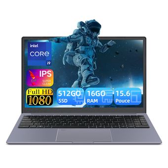 Ordinateur Portable 15,6 Pouces, Pc Portable Win 11 Pro, Ordinateurs Portables HD 1920x1080 Portables Core jusqu'à 3,4 GHz, Pc Portable 16Go 512Go SSD, Laptop avec WiFi 5 Type-c, Carte TF Ordinateur