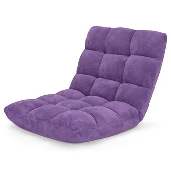 Canapé Paresseux Sur le Sol Giantex Violet 105x56x15cm - 1