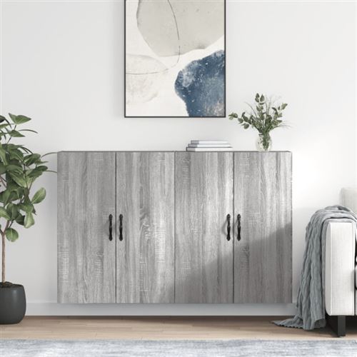 Non Communiqué Gris Armoires Murales 2 Pcs Sonoma Bois D Ingénierie
