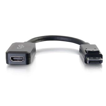 C2G 8in DisplayPort to HDMI Adapter - DP to HDMI Adapter - 1080p - Black - M/F - Videoadapter - DisplayPort male naar HDMI female - 20.3 cm - beschermd - zwart - 1