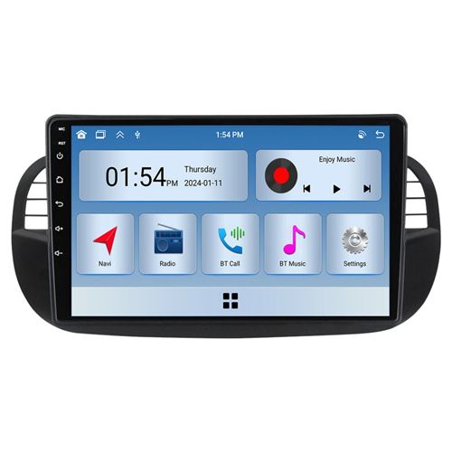Autoradio RoverOne® Bluetooth CarPlay 2 Din 6Go RAM 128Go ROM pour Fiat 500 2007-2015