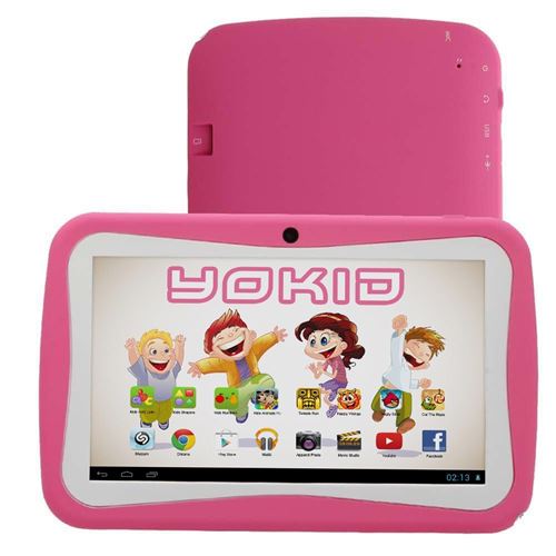 Tablette Tactile 7' Jouet Numérique Enfant Android Lollipop Quad Core 8 Go Rose +SD 16Go - YONIS