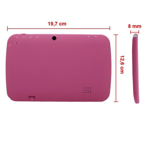 Tablette tactile Android 6.0 7 pouces Quad Core 8Go Rose