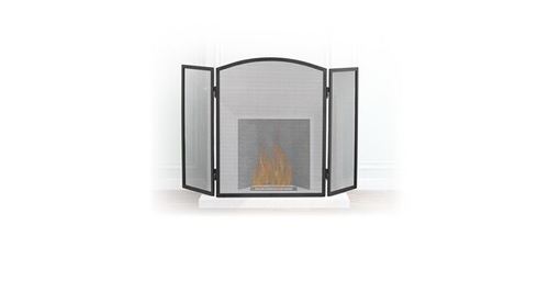 Pare-étincelles cheminée acier barrière sécurité pare-feu protection grille 3 pièces hxl 62 x 96 cm, noir