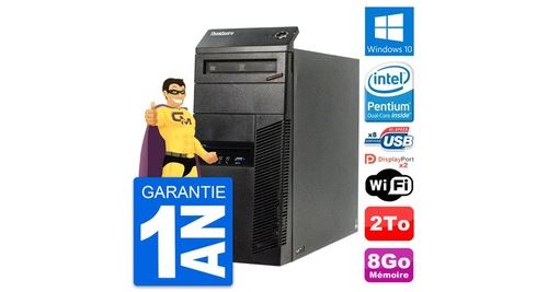 Pc tour lenovo thinkcentre m83 intel g3220 ram 8go disque 2to windows 10 wifi