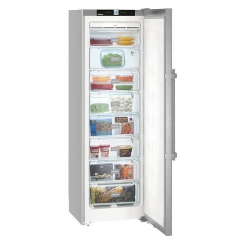 Congélateur Armoire Liebherr Sgnef 3036-22 Sécurité Enfant Dégivrage Automatique 268L 259W Porte Droite Verre Acier Argent