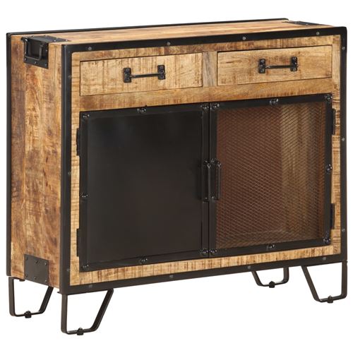 vidaXL Buffet 80x31x71 cm Bois de manguier massif brut