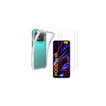 Coque Xiaomi Poco X5 / X5 Pro + 2 Verres Trempés - TPU Silicone Transparent, Anti-chocs, Magnétique, Neuf