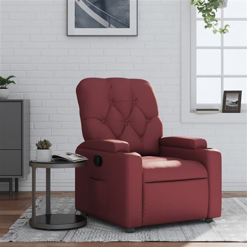 Non Communiqué Rouge Vidaxl Fauteuil Réglable Similicuir Bordeaux